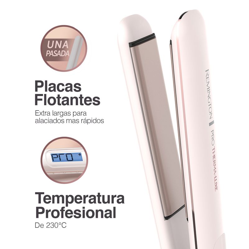 Remington Plancha de Pelo ProLuxe, Tecnología OPTIHeat, Placas