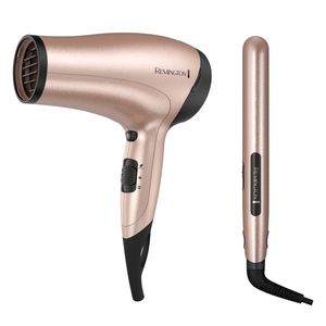 Plancha Remington + secadora rose gold D3015-S1520-F